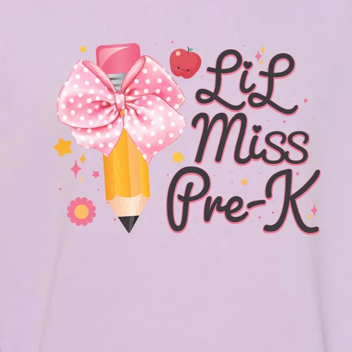 Cute Lil Miss Pre K Pre School New School Year Garment-Dyed Sweatshirt