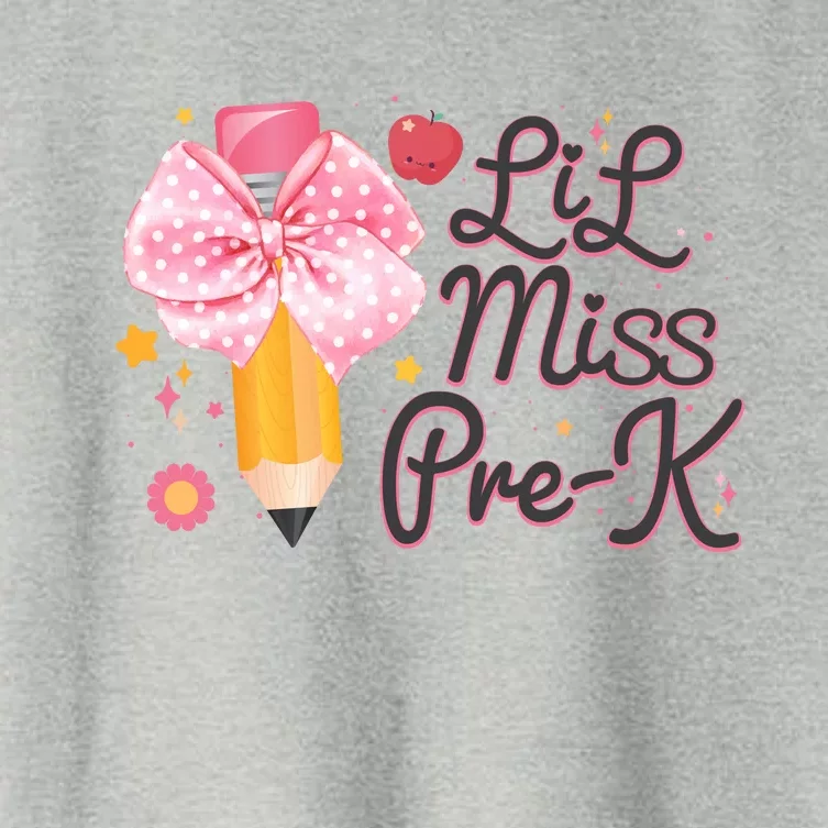 Cute Lil Miss Pre K Pre School New School Year Women's Crop Top Tee