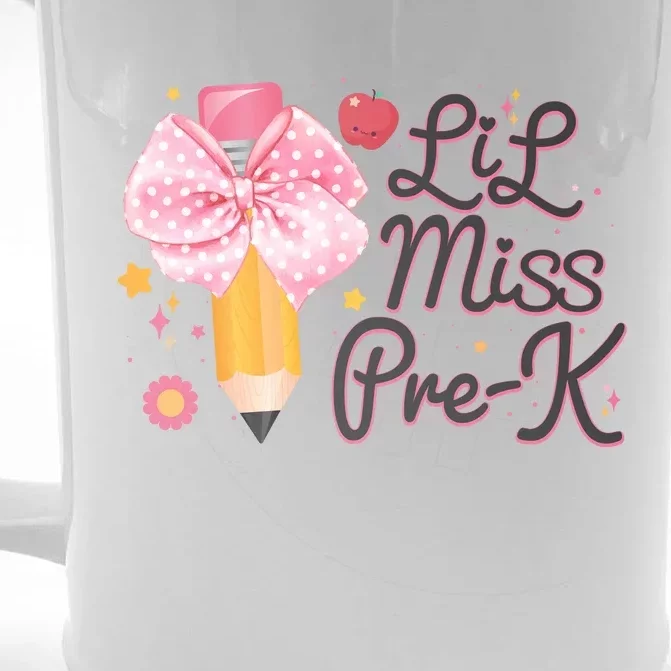 Cute Lil Miss Pre K Pre School New School Year Front & Back Beer Stein