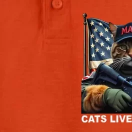 Cats Lives Matter Funny Trump 2024 Cat Maga Gift Dry Zone Grid Performance Polo