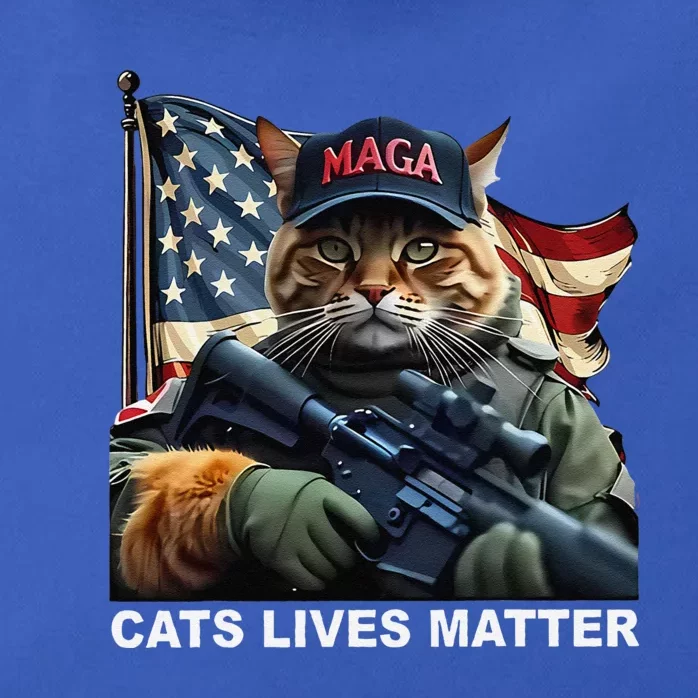 Cats Lives Matter Funny Trump 2024 Cat Maga Gift Zip Tote Bag