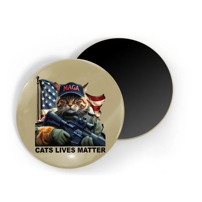 Cats Lives Matter Funny Trump 2024 Cat Maga Gift Magnet