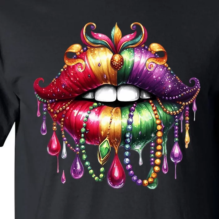 Cute Lips Mardi Gras Carnival Party Tall T-Shirt