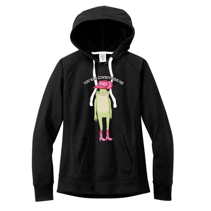 Cowboy Like Me Frog Women's Fleece Hoodie