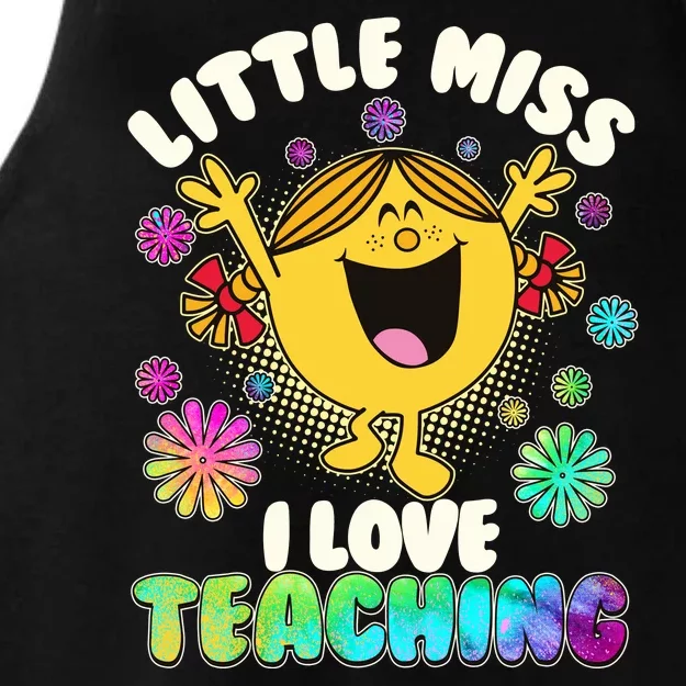 Cute Little Miss I Love Teaching Ladies Tri-Blend Wicking Tank