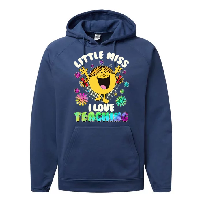 Cute Little Miss I Love Teaching Performance Fleece Hoodie