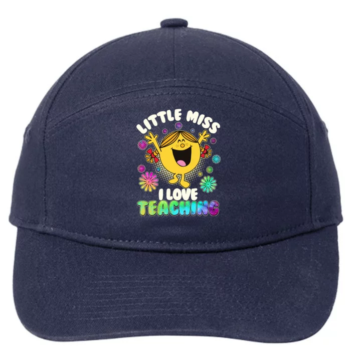 Cute Little Miss I Love Teaching 7-Panel Snapback Hat