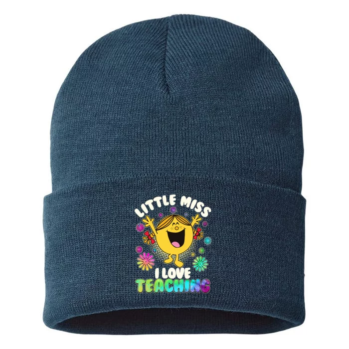 Cute Little Miss I Love Teaching Sustainable Knit Beanie