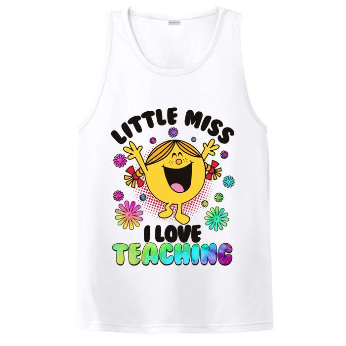 Cute Little Miss I Love Teaching Performance Tank