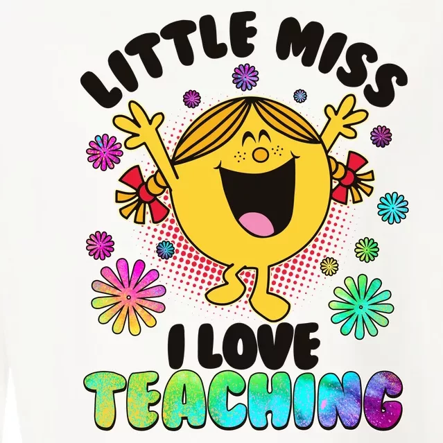 Cute Little Miss I Love Teaching Cropped Pullover Crew