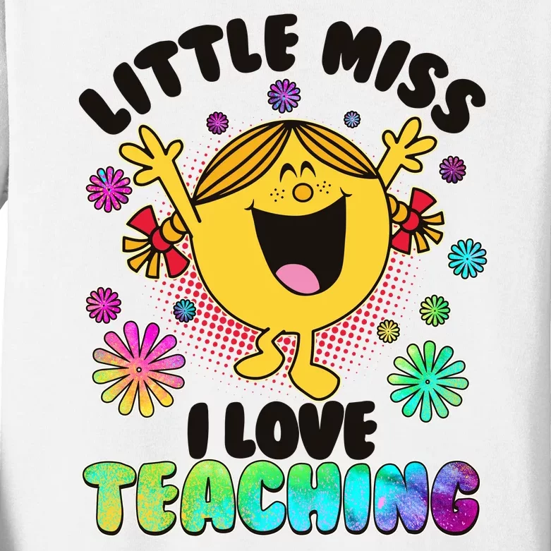 Cute Little Miss I Love Teaching Kids Long Sleeve Shirt