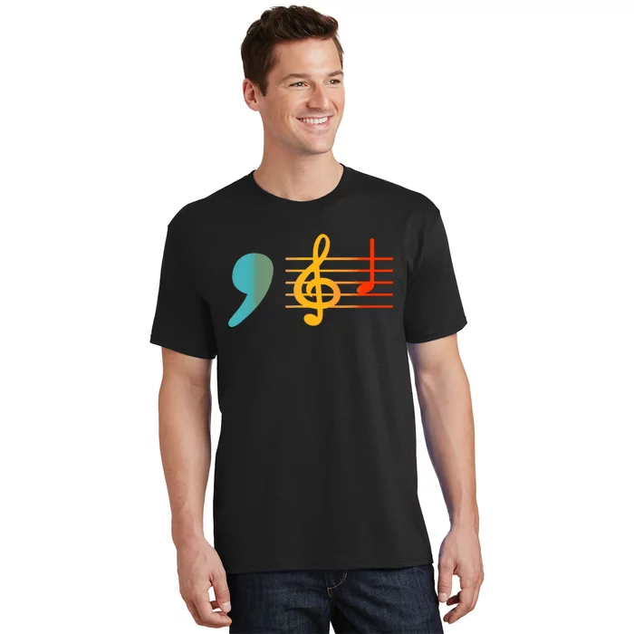 Comma La Music Notes Kamala Harris Music Teacher Elections T-Shirt