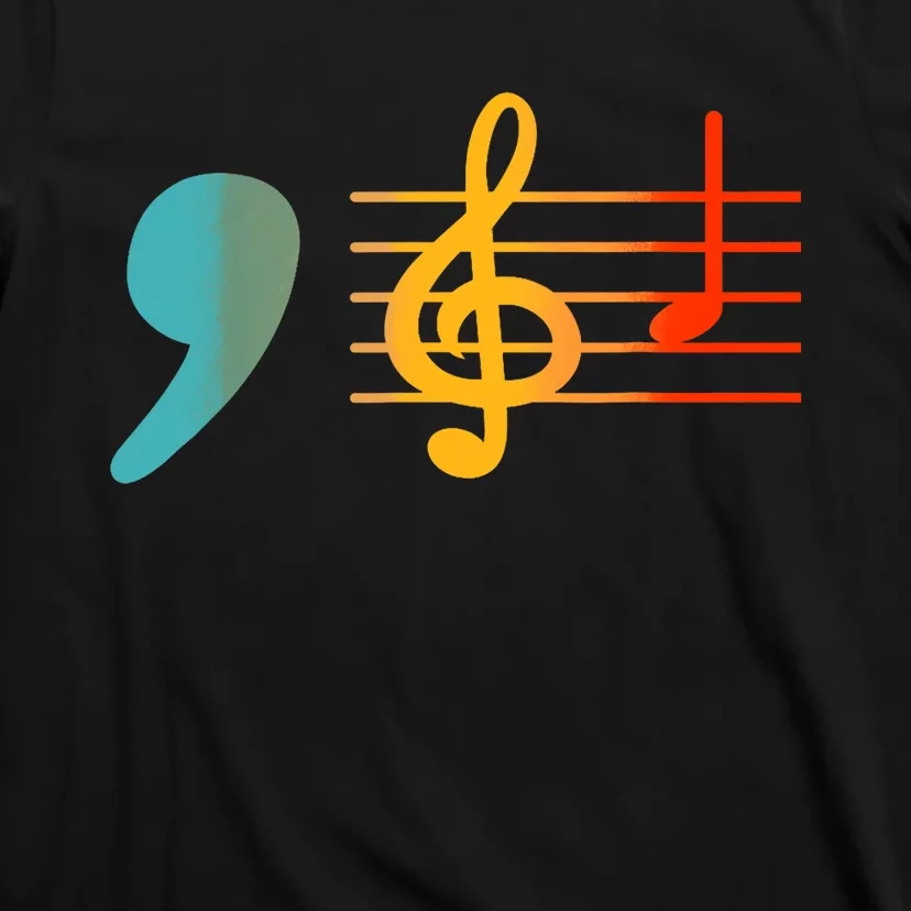 Comma La Music Notes Kamala Harris Music Teacher Elections T-Shirt