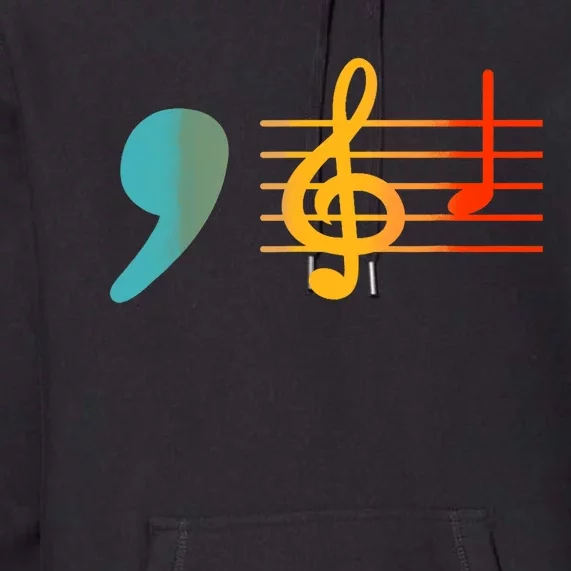 Comma La Music Notes Kamala Harris Music Teacher Elections Premium Hoodie