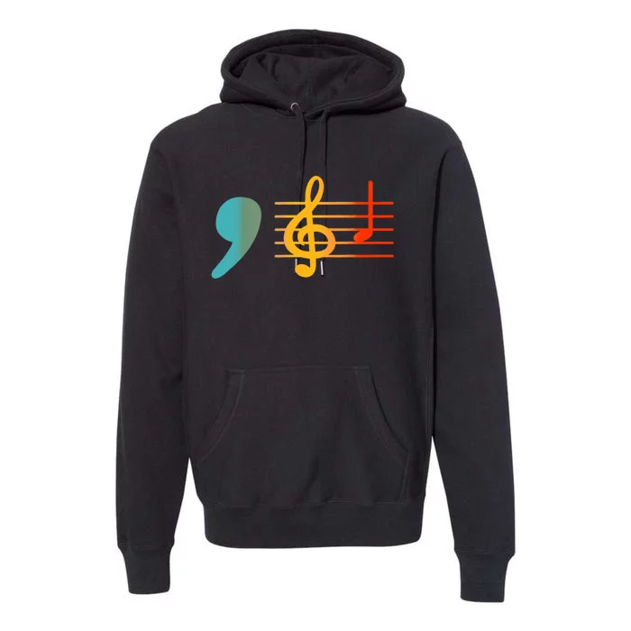 Comma La Music Notes Kamala Harris Music Teacher Elections Premium Hoodie