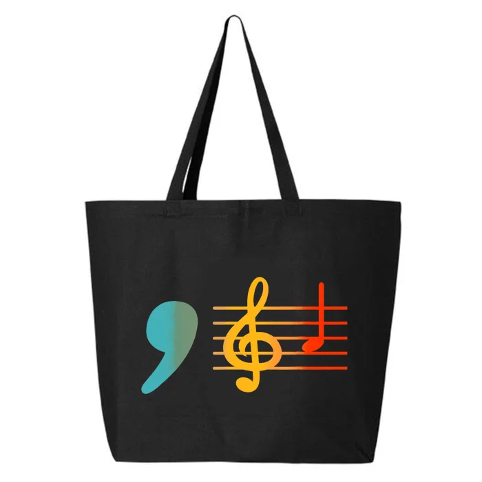 Comma La Music Notes Kamala Harris Music Teacher Elections 25L Jumbo Tote