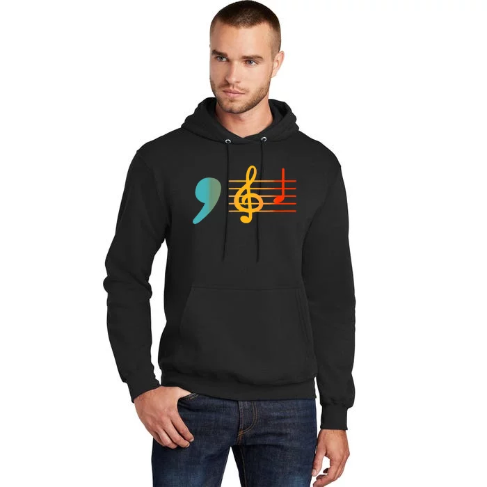 Comma La Music Notes Kamala Harris Music Teacher Elections Tall Hoodie