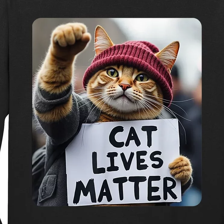 Cat Lives Matter Trump Make Pets Safe Donald Trump 2024 Cats Gift Tall Long Sleeve T-Shirt