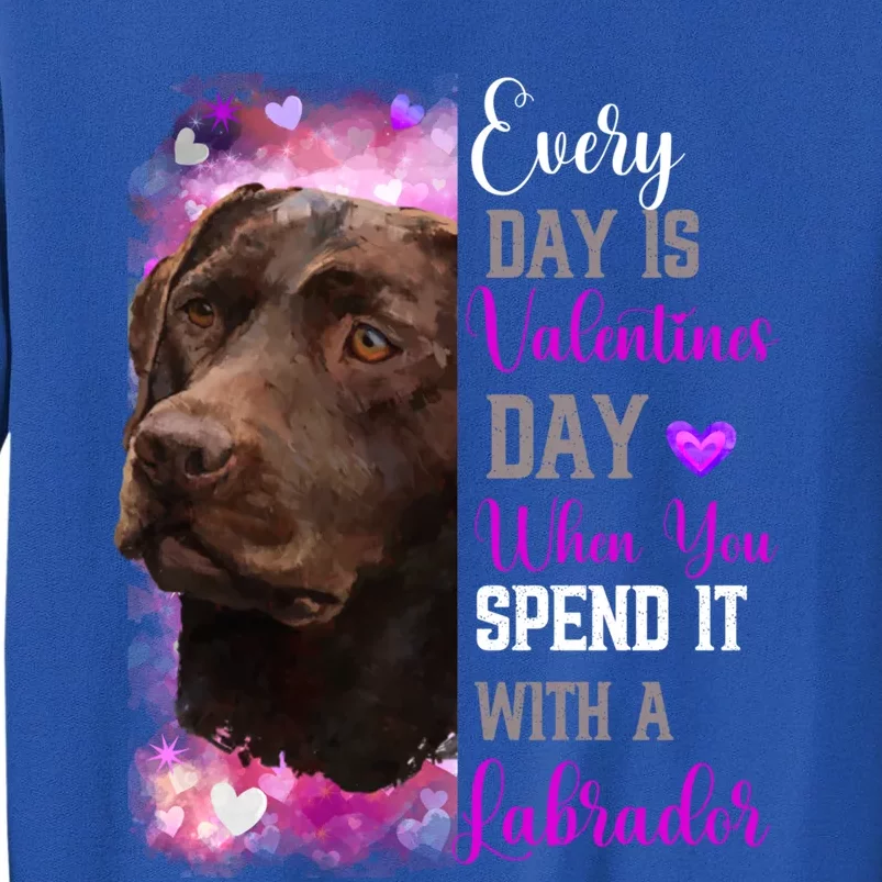 Chocolate Labrador Mom Funny Valentines Day Dog Lovers Brown Gift Sweatshirt