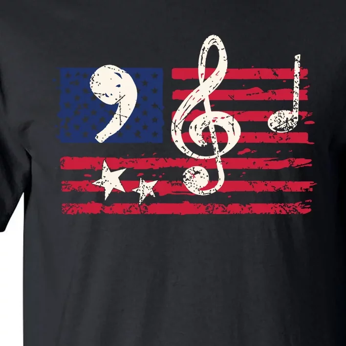 Comma La Music Notes Music Teacher Elections Kamala Harris Tall T-Shirt