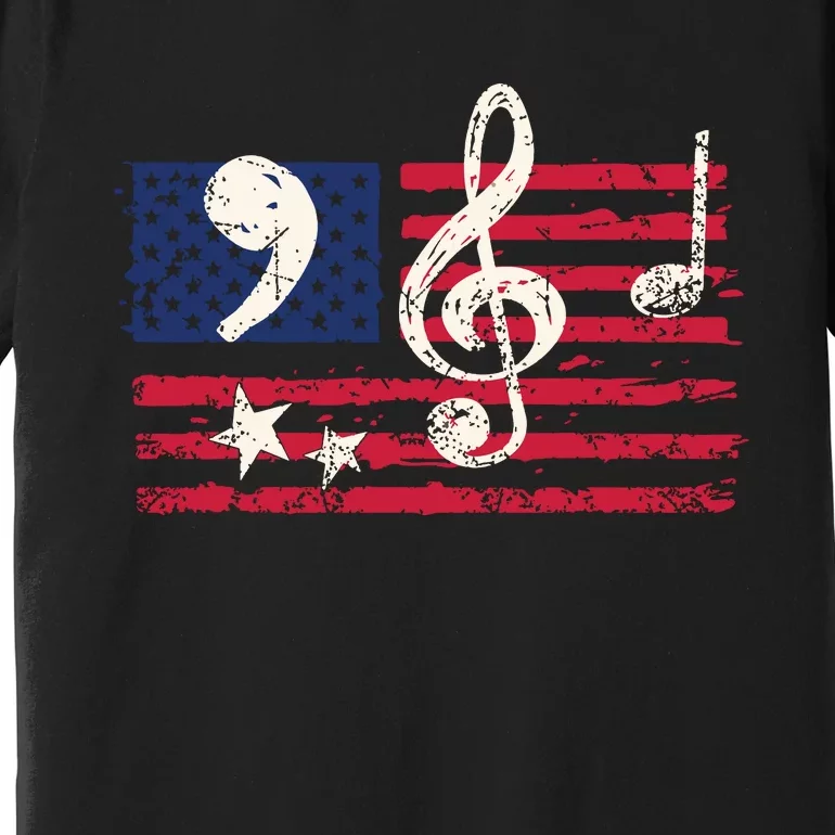 Comma La Music Notes Music Teacher Elections Kamala Harris Premium T-Shirt