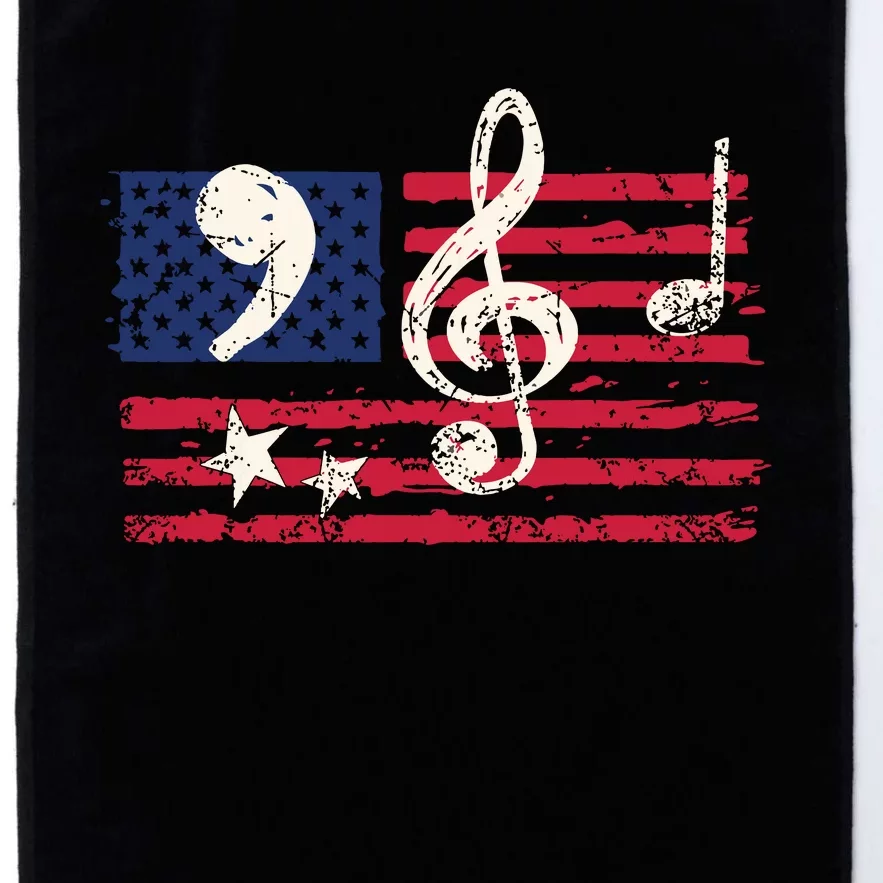 Comma La Music Notes Music Teacher Elections Kamala Harris Platinum Collection Golf Towel