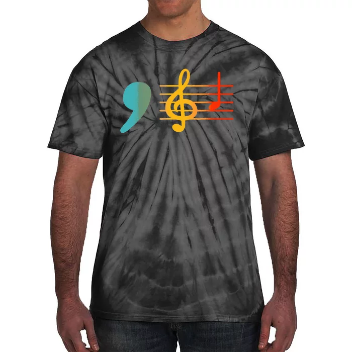 Comma La Music Notes Kamala Harris Music Teacher Elections Tie-Dye T-Shirt