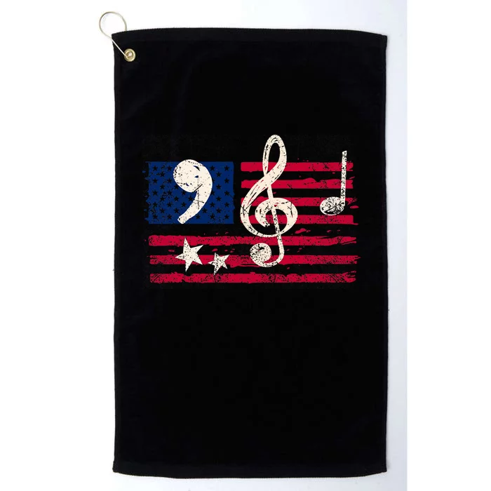 Comma La Music Notes Music Teacher Elections Kamala Harris Platinum Collection Golf Towel