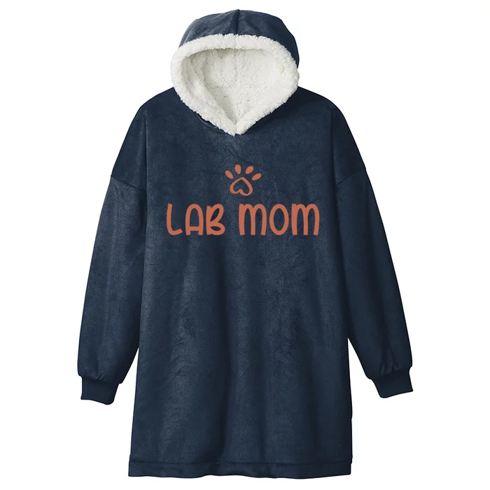 Chocolate Lab Mom Valentine's Day Labrador Mama Gift Hooded Wearable Blanket