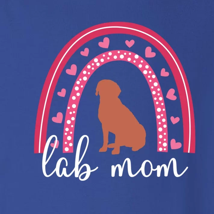 Chocolate Lab Mom Valentine's Day Labrador Rainbow Gift Toddler Long Sleeve Shirt