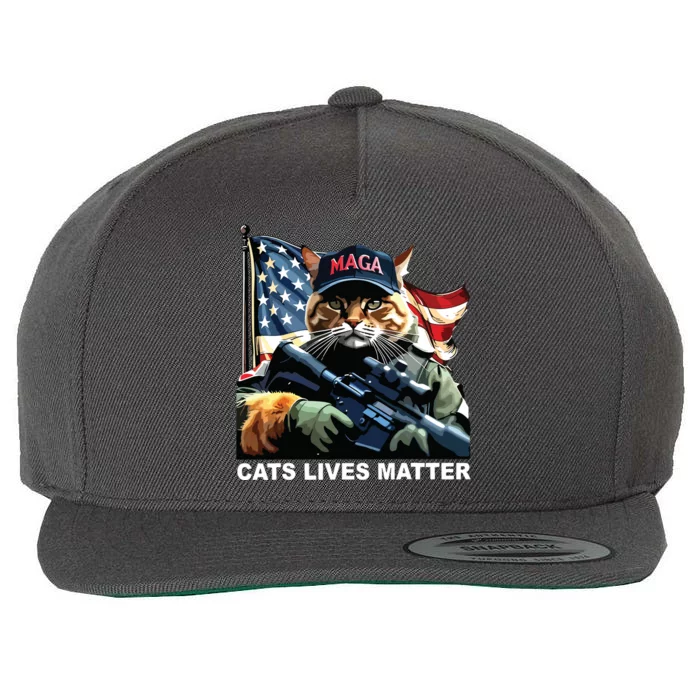 Cats Lives Matter Wool Snapback Cap