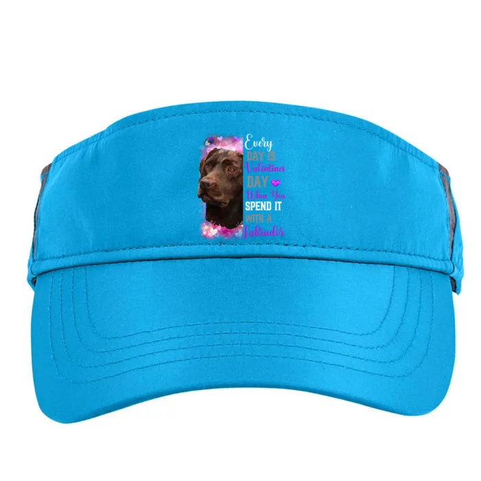 Chocolate Labrador Mom Funny Valentines Day Dog Lovers Brown Gift Adult Drive Performance Visor