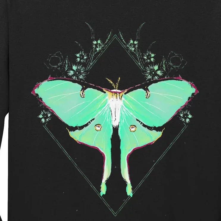 Cute Luna Moth Beautiful Butterfly Insect Lover Themed Tall Long Sleeve T-Shirt