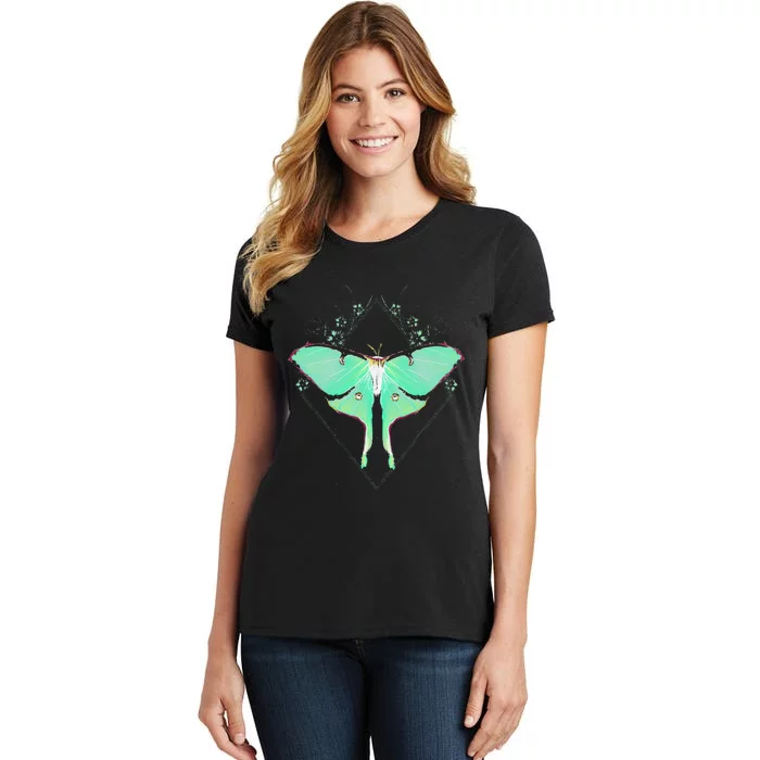 Cute Luna Moth Beautiful Butterfly Insect Lover Themed Women's T-Shirt