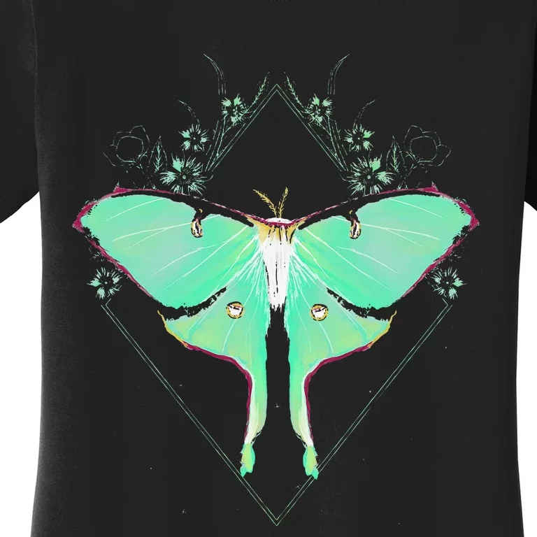 Cute Luna Moth Beautiful Butterfly Insect Lover Themed Women's T-Shirt