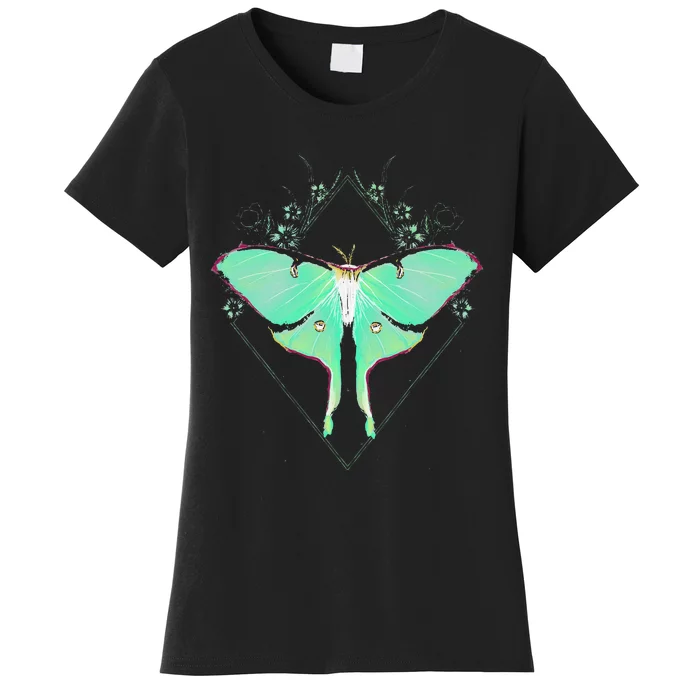 Cute Luna Moth Beautiful Butterfly Insect Lover Themed Women's T-Shirt