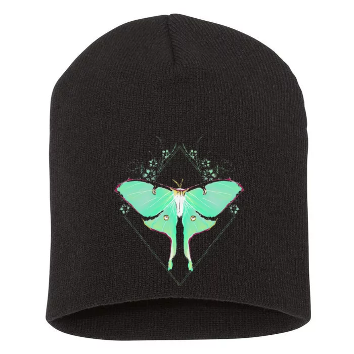 Cute Luna Moth Beautiful Butterfly Insect Lover Themed Short Acrylic Beanie