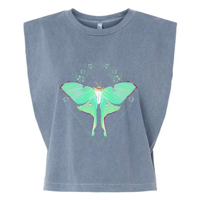 Cute Luna Moth Beautiful Butterfly Insect Lover Themed Garment-Dyed Women's Muscle Tee