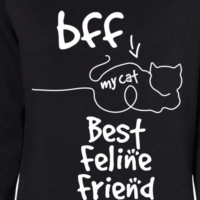 Cat Lover My Bff Best Feline Friend Is A Cat Kitty Cute Gift Womens California Wash Sweatshirt