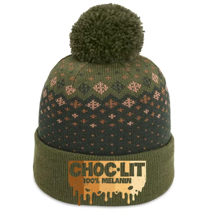 Choc Lit Melanin Queen African Afro Pride Black Historty The Baniff Cuffed Pom Beanie