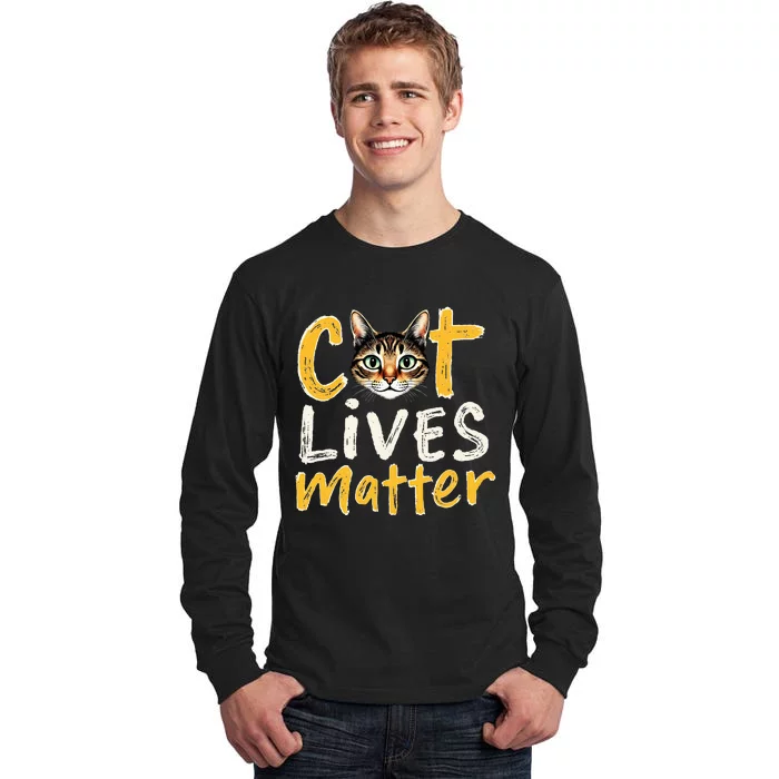 Cat Lives Matter Tall Long Sleeve T-Shirt