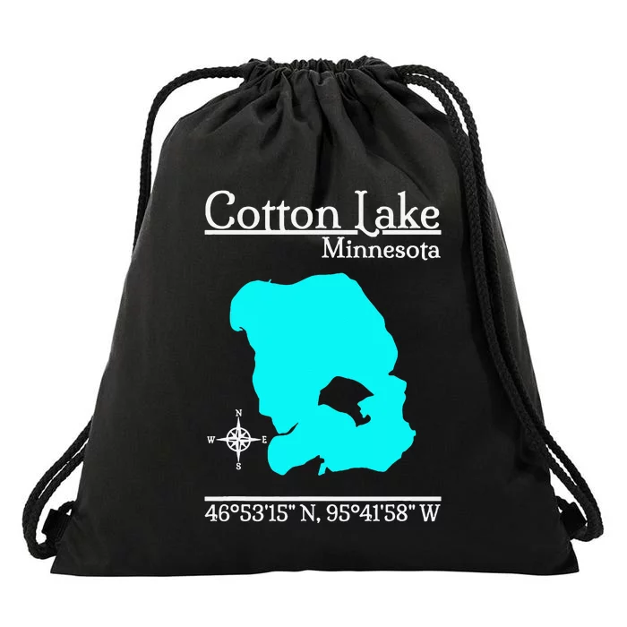 Cotton Lake Minnesota Drawstring Bag