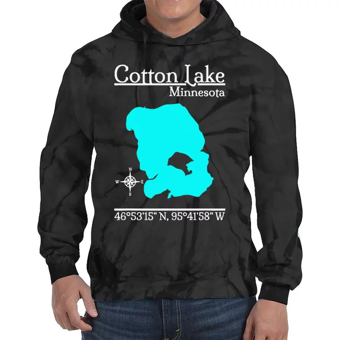 Cotton Lake Minnesota Tie Dye Hoodie