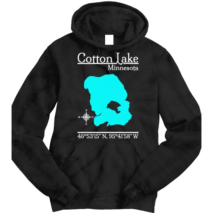 Cotton Lake Minnesota Tie Dye Hoodie