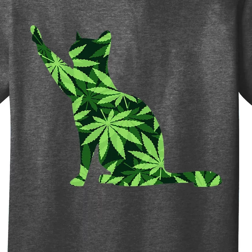 Cat Lover Marijuana Weed Smoker Funny Leaf Cannabis T-Shirt