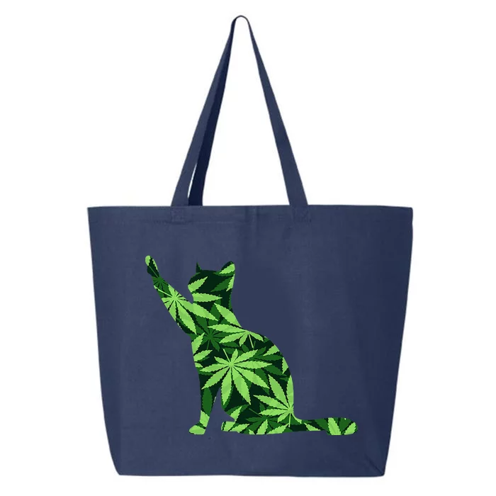 Cat Lover Marijuana Weed Smoker Funny Leaf Cannabis 25L Jumbo Tote