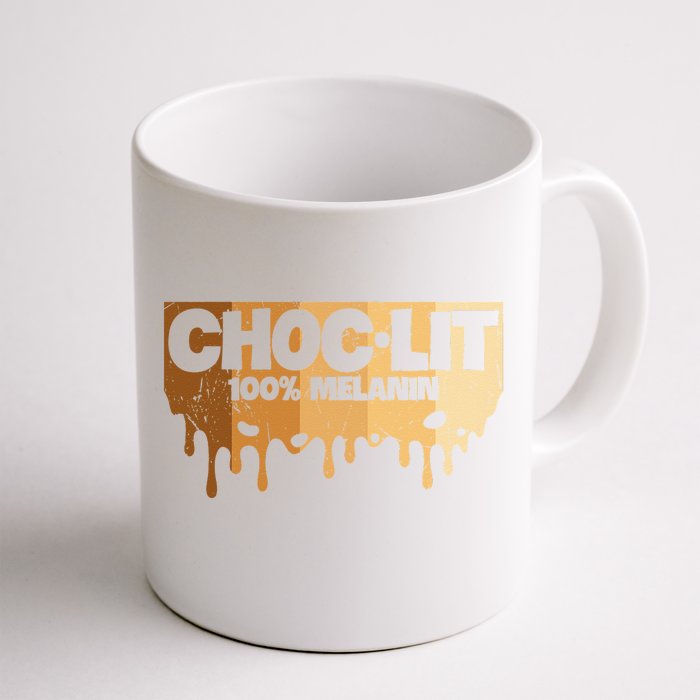 Choc Lit Melanin Queen African Afro Pride Black Historty Front & Back Coffee Mug