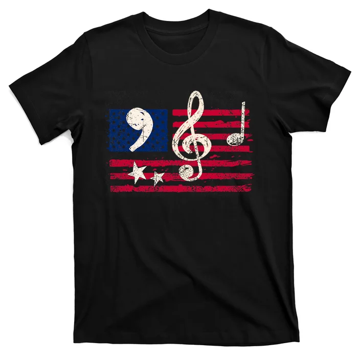 Comma La Music Notes Music Teacher Elections Kamala Harris T-Shirt