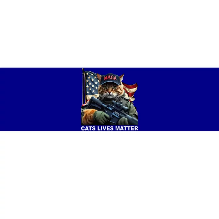 Cats Lives Matter Funny Trump 2024 Cat Maga Bumper Sticker