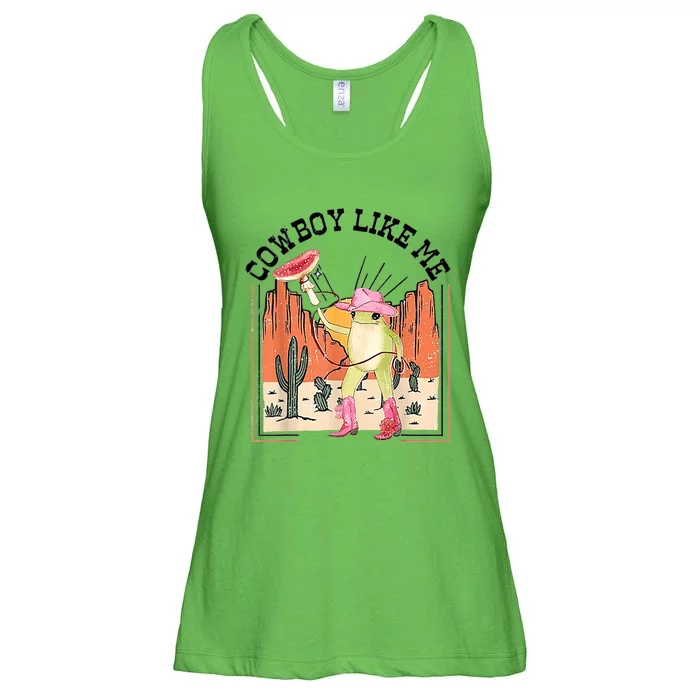 Cowboy Like Me Frog Ladies Essential Flowy Tank